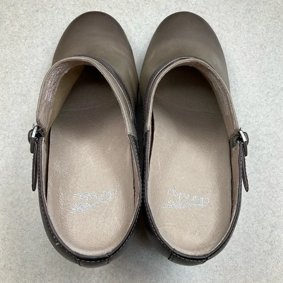 Dansko Malissa Heeled Mule 37 Stone Burnished NWOB - Picture 6 of 11